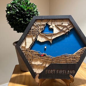 Wood Map/Custom City Map of Any City In The World/Personalized Laser Cut Wood Map/Gift Wooden Map