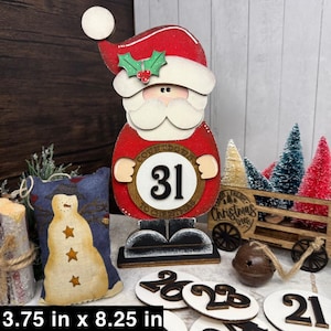 Kids Christmas Countdown - Mantle Decor - Holiday Home Decor/Santa Countdown Christmas