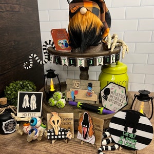 Beetle Juice Inspired Halloween Decor - Eerie Charm and Spooky Flair