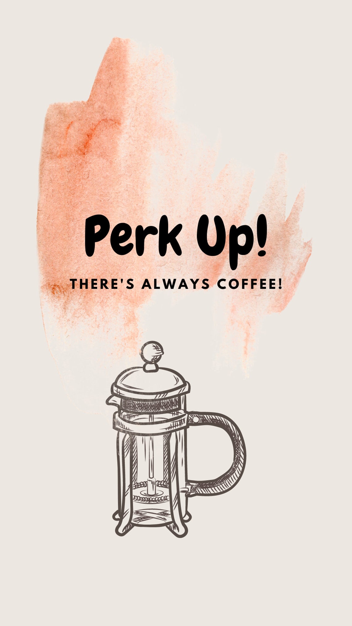 Minimalistic Coffee Phone Wallpaper | Etsy