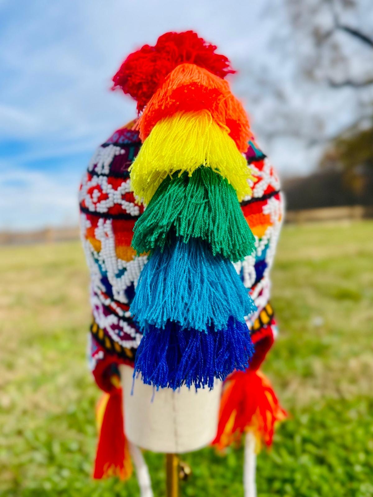 Handmade Andean Beaded Chullo • Peruvian Q display picture 3