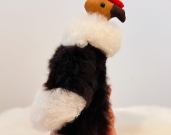 アンデスコンドル アルパカウールぬいぐるみ | ペルー製手作り鳥の