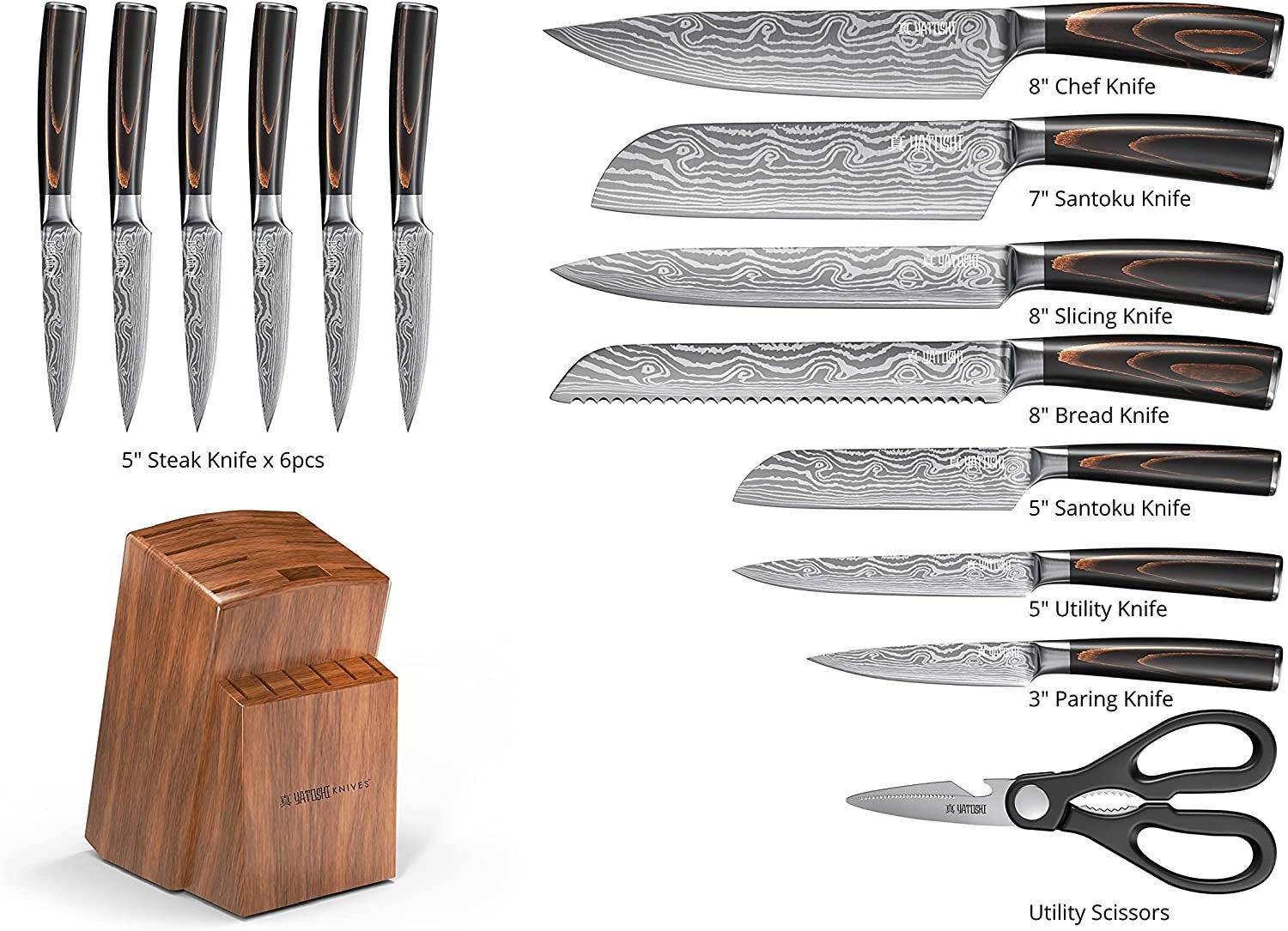 Yatoshi Block Knife Set Etsy