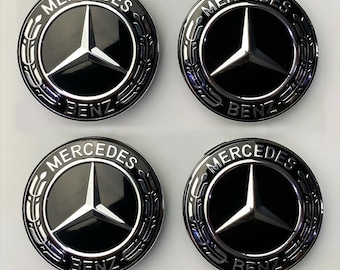 4x Wheel Emblem Hub Center Cap Badge Star Logo 75mm For Mercedes Benz 1714000025