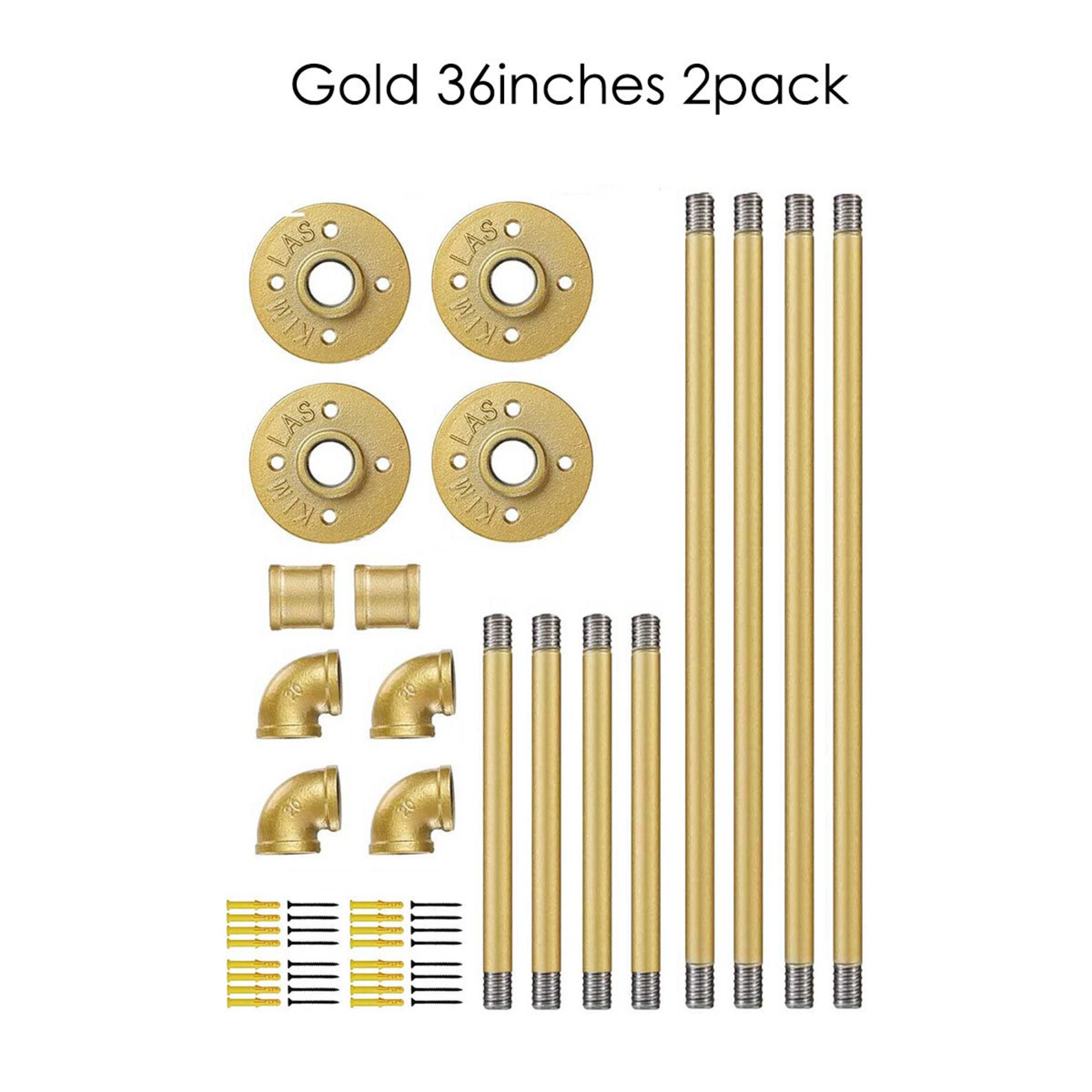 Gold Industrial Pipe Clothing Rack Hanging Rod for Closet Etsy