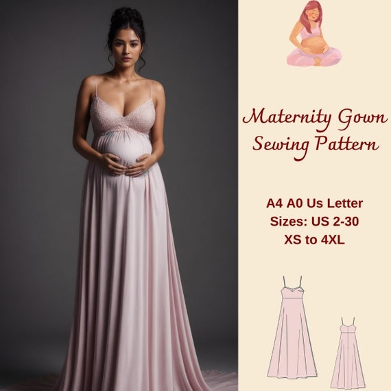 Buy Maternity Gown for Photo Shoot Pattern Online In India - Etsy India