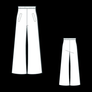 Puede incluir: Dos pares de pantalones de pierna ancha, uno m&aacute;s largo que el otro, con pierna recta y cintura.