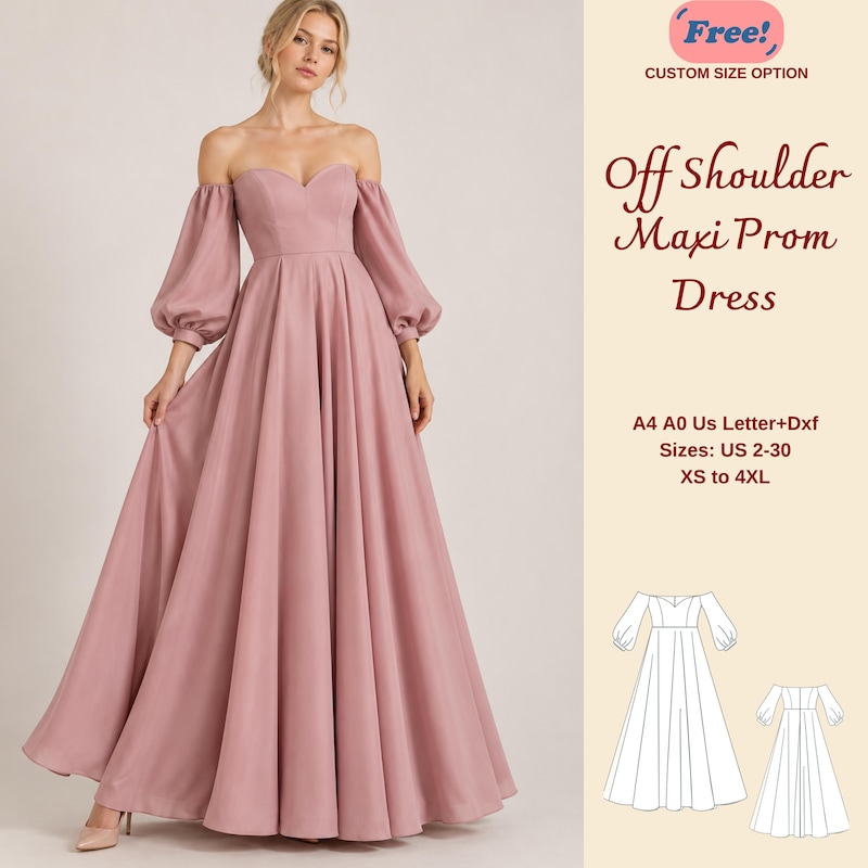 Sleeved Ball Gown Pattern - Etsy