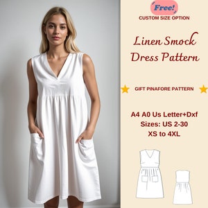 Linen Dress Sewing Pattern Bundle: 10 Cottagecore Designs (XS-4XL) (PDF ...