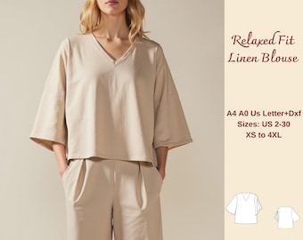 Naaipatroon linnen klokmouwentop: relaxte bohoblouse (pdf-patroon)