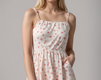 Riva Mini Dress Sewing Pattern: Linen Sundress, XS-4XL (PDF Pattern)