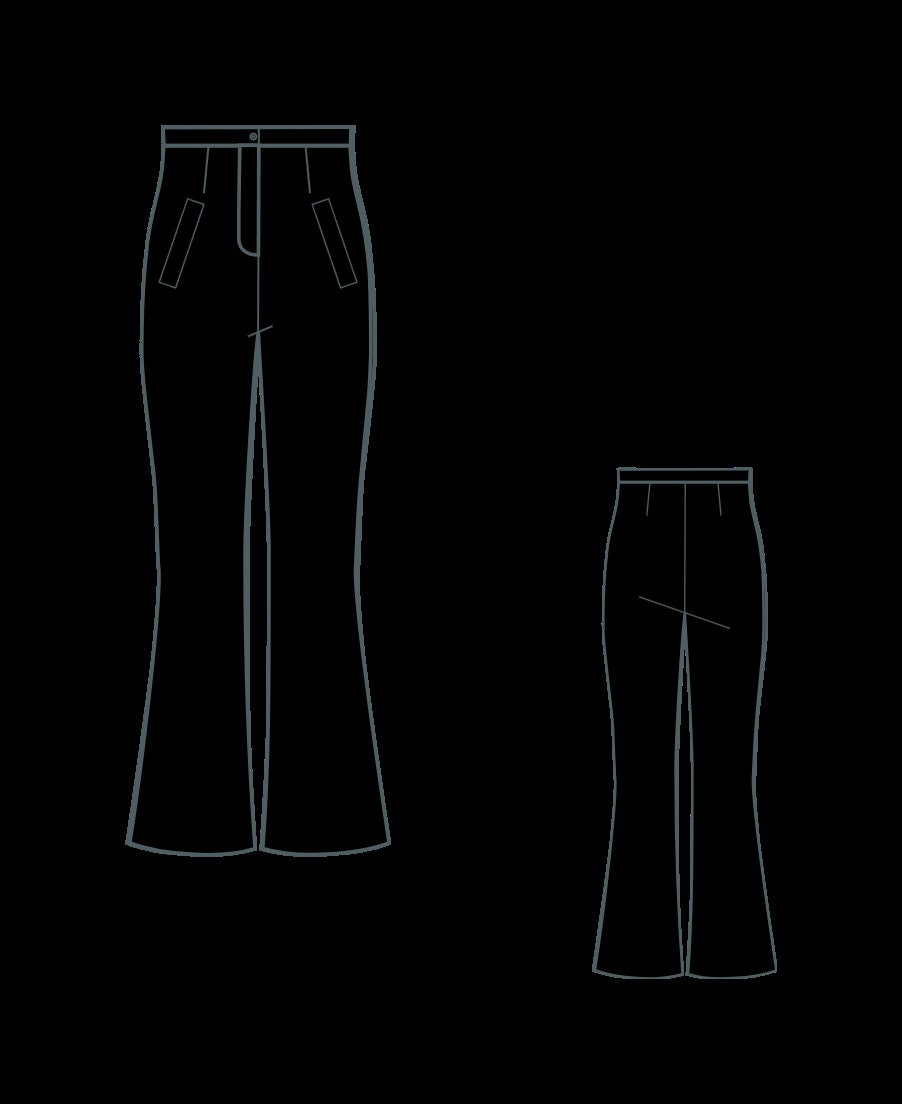 Flare Pants Sewing Pattern: Retro Wide Leg Trousers (PDF Pattern) - Etsy