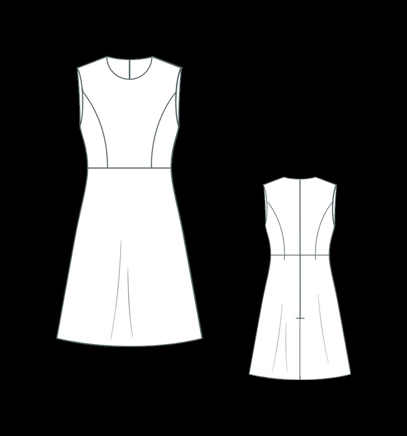 A Line Basic Dress Sewing Pattern, Casual Dress, Gift Pattern, Sundress ...