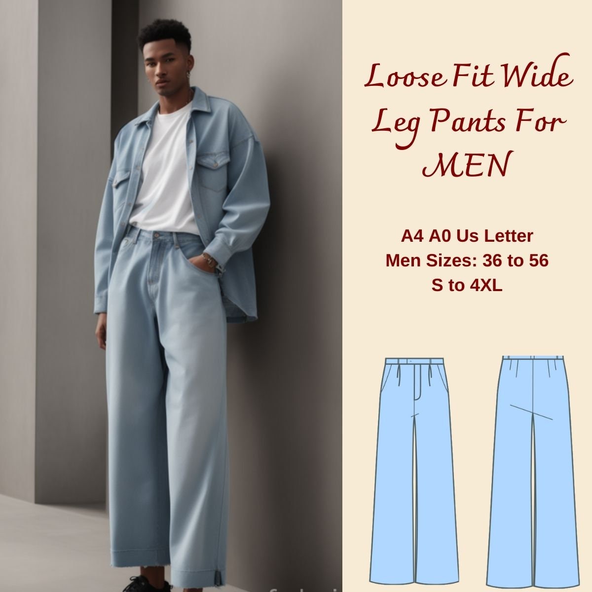 Wide Leg Pants Pattern -  Canada