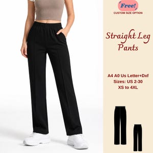 Women's Straight Leg Pants Sewing Pattern (Digital Download)