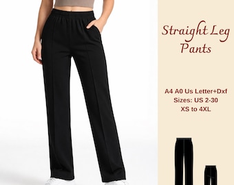Women's Straight Leg Pants Sewing Pattern (Digital Download)