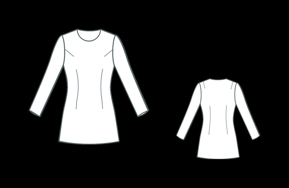 Basic Tunic Top Sewing Pattern: Round Neck, XS-4XL (PDF Pattern) - Etsy