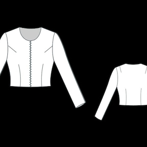 Women's Crop Jacket Sewing Pattern: XS-4XL (PDF Pattern) image 2