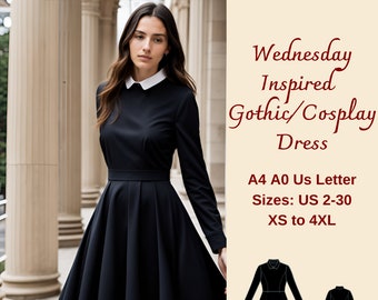Cosplay Gothic Dress Sewing Pattern (PDF)