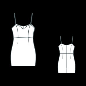 Homecoming Dress Sewing Pattern: Bustier Strap Mini Dress (XS-4XL) (Digital Download) image 2