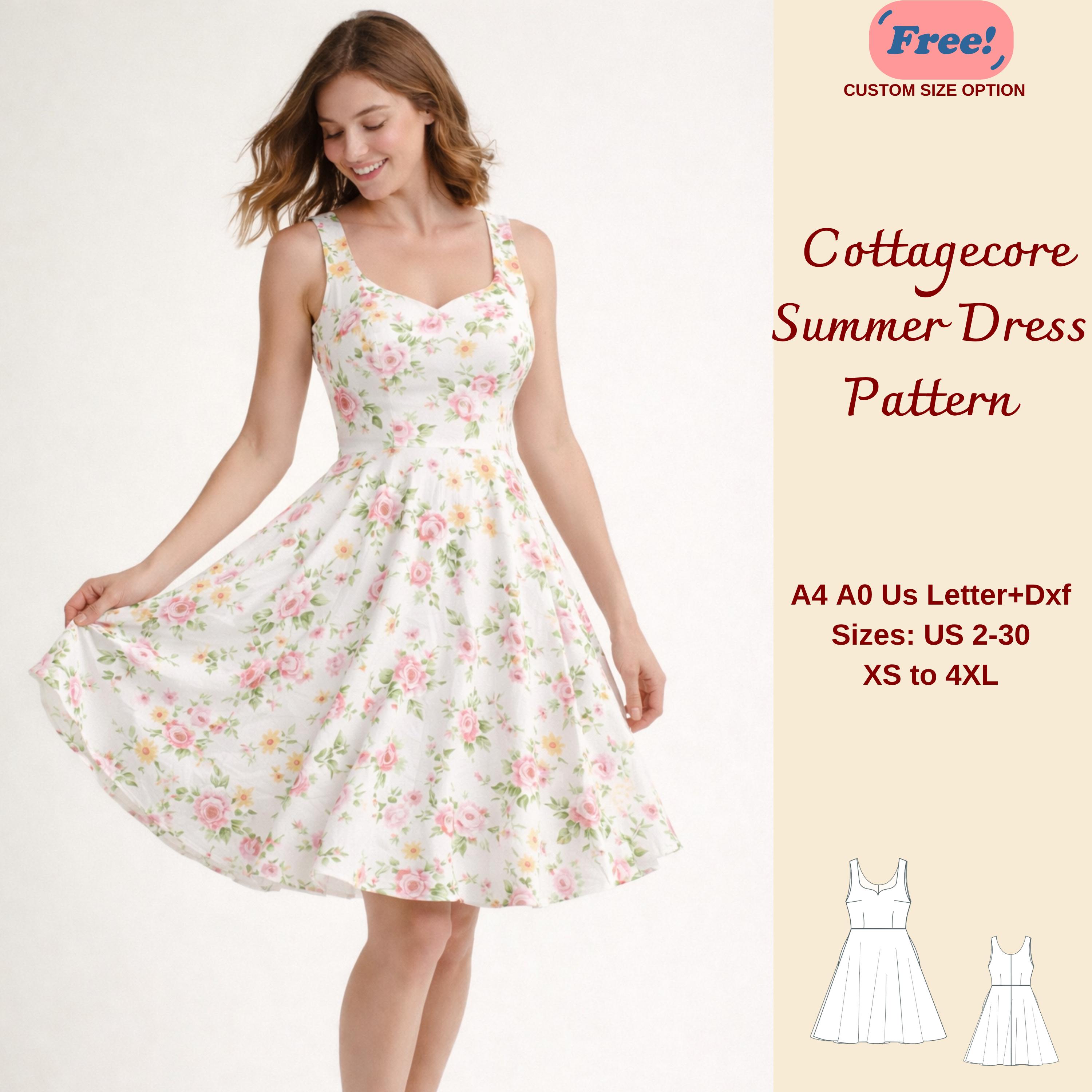 Cottagecore Dress Pattern - Etsy