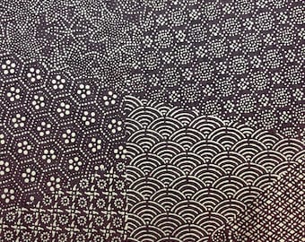 Origami -Yuzen Washi -Chiyogami -Siebdruckpapier -Verschiedene Größen -Flicken Wagara Blumen auf Braun Muster #147 1309