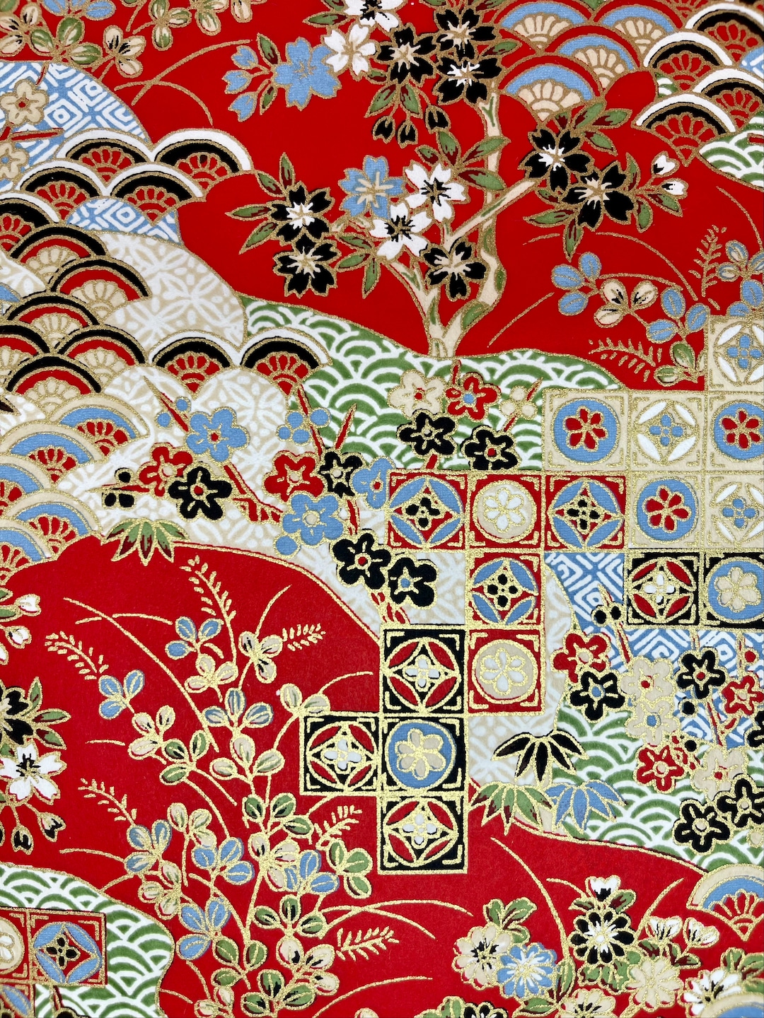 Origami -yuzen Washi -chiyogami -silk Screen Paper -craft Paper ...