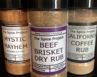 Smoker Seasoning Set (3) blackening spice, grill smoking BBQ flavor brisket all-natural preservative-free Summer grilling cooking fun