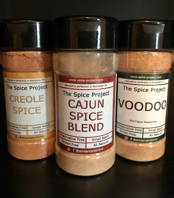 Cajun Seasoning Set 3 Louisiana Mild Medium Hot Cajun Spices