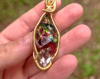 Rainbow Andara Pendant-OOAK Unique Piece