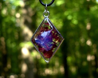 Andara Pendant-- Shekinah Andara & Roses Real flowers