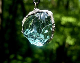 Soldered Aqua Blue Andara- Calm, Serenity, Primordial Waters