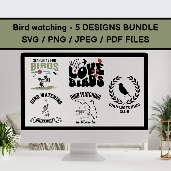 Bird watching svg bundle Bird lover SVG PNG Birding svg Bird watch University svg clipart gift for Bird Lover SVG and Cut Files for Crafters