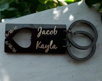 Paare personalisierte Armbänder Geschenk Freundin Frau Freund Mann Schlüsselanhänger Edelstahl
