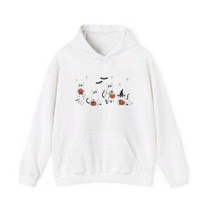 Sudadera unisex con capucha y mezcla pesada de Halloween Cats