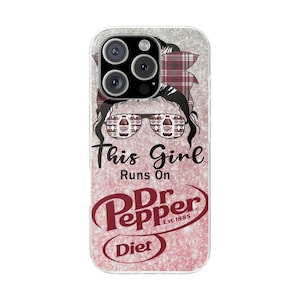 Flexi Cases, Lustiges Dr Pepper Liebhaber-Telefon-Abdeckung, laufendes Mädchengeschenk, Diet Soda-Zitat, Telefonzubehör, niedliche flexible Schutzhülle, schlank