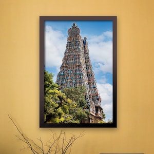 Southern India | Digital Photo of Arulmigu Meenakshi Sundareshwarar Temple Madurai | Boho Decor Instant Download Printable Hindu Wall Art