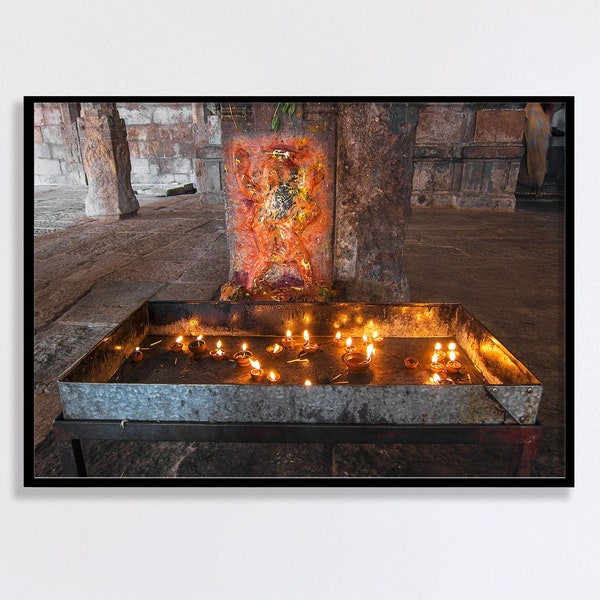 Sud de l'Inde Feu numérique offrant des photographies Temple Ranganathaswamy au Tamil Nadu | Décor Boho | Téléchargement instantané d’art mural imprimable