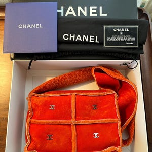 Authentische Chanel Orage Wildleder Tasche mit Box Karte und Accessoires