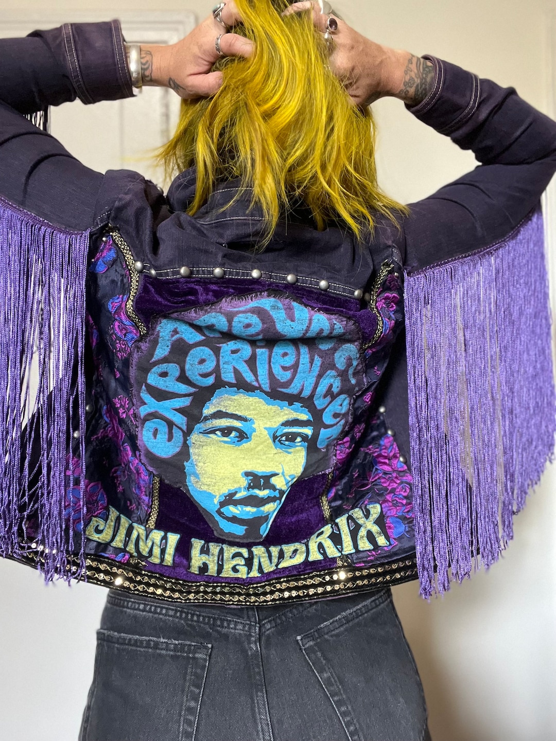 Jimi Hendrix Purple Haze Fringe Jacket - Etsy