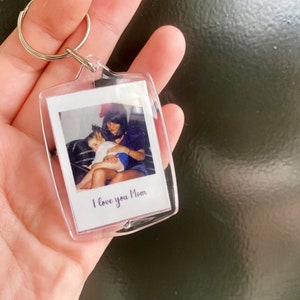 Acrylic photo keychain double sided, custom gift for mom dad sister best friend family couples aunt uncle, pet keychain, picture keyring