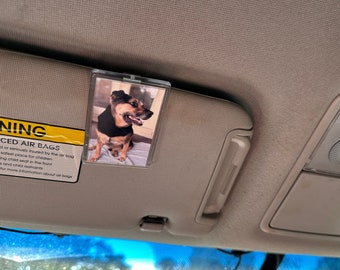 2 x 3 inch Photo Car Visor Clip, Custom Sun Visor Clip, Personalized Photo Car Decoration, Photo for Car, Couples Gift, Memorabilia Gift