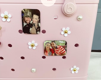 Personalized Photo Bogg Bag Charm: Custom Wood Clip-On Accessory