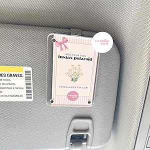 Instax Photo Clip Holder – Custom Polaroid Picture Display, Car Visor Photo Frame, Frame for Instax Pictures, Memory Keepsake Accessory
