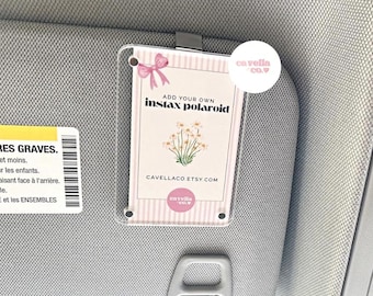 Instax Photo Clip Holder – Custom Polaroid Picture Display, Car Visor Photo Frame, Frame for Instax Pictures, Memory Keepsake Accessory