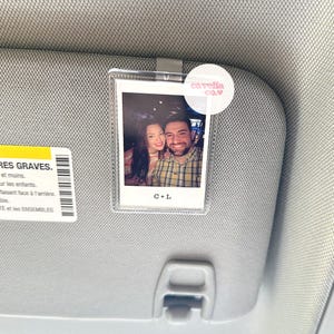 Valentine's Day Gift for Him, Photo Car Visor Clip, Custom Photo for Boyfriend, Personalized Photo for Car, Couples Gift, Gift for Dad
