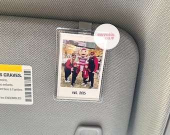 Personalized Photo Car Visor Clip, Custom Car Decoration, Picture Frame for Car Visor, Sun Visor Accessory, Car Photo Accessory