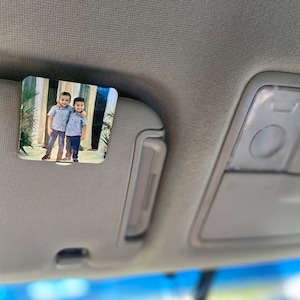 Custom Photo Car Visor Clip, Photo Car Accessory, Sun Visor Picture Clip, Personalized Car Photo Decor, Car Gift for Women, Men Custom Gift