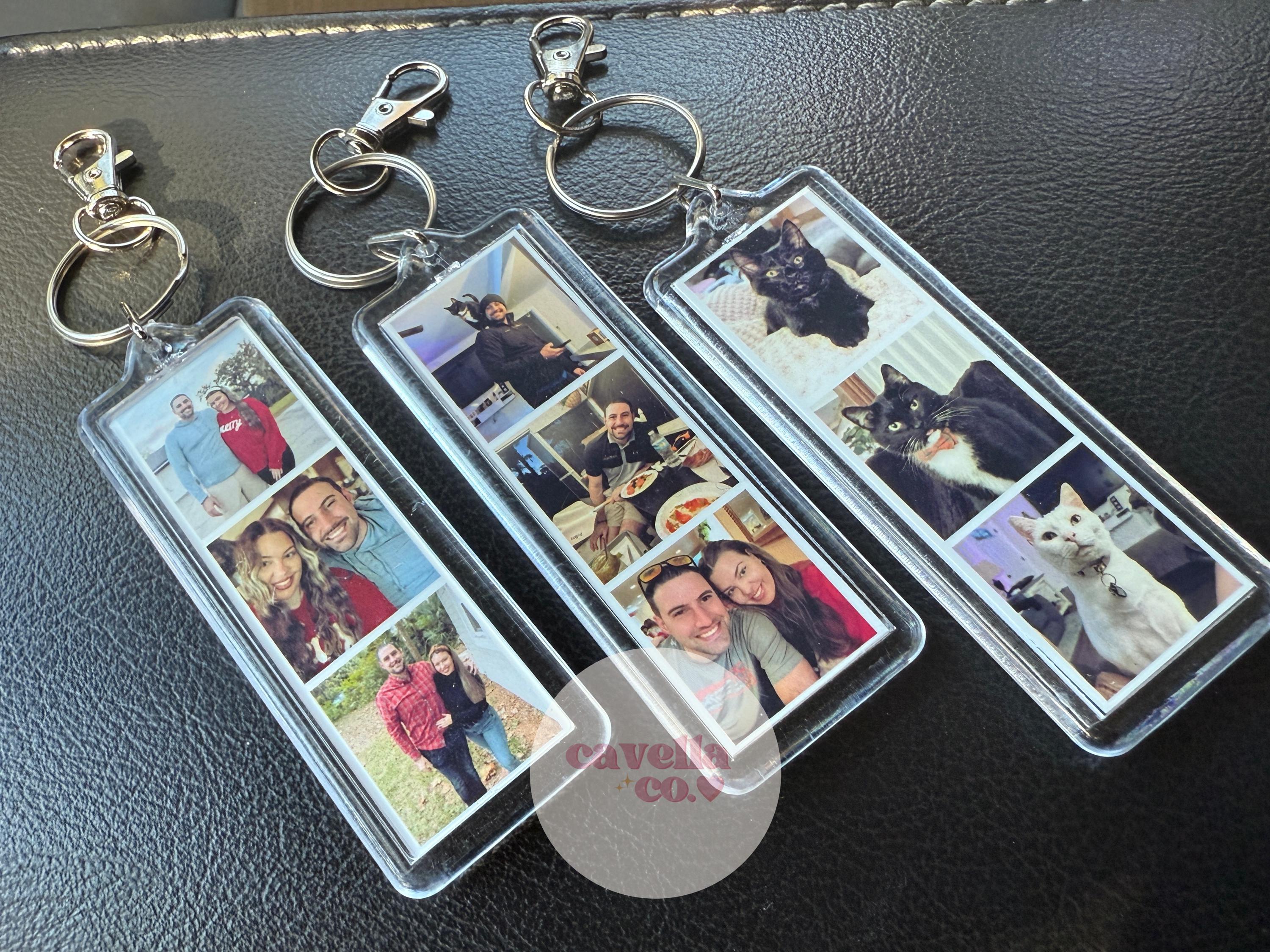 Mini Self Inking Keychain Mini Photo Booth Strip Keychain, Personalized Photo Keychain, Custom ...