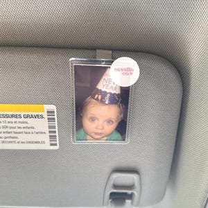 Custom Photo Car Visor Clip: Drive Safe Reminder, Personalized Keepsake